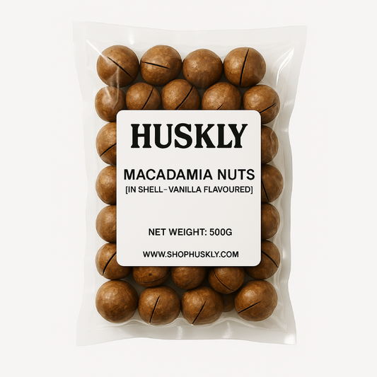 Premium Macadamia Nuts In Shell With Vanilla Infusion 500g